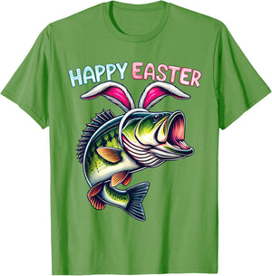 Fisherman Bunny Ears Funny Fish Easter Holiday Eggs Fishing