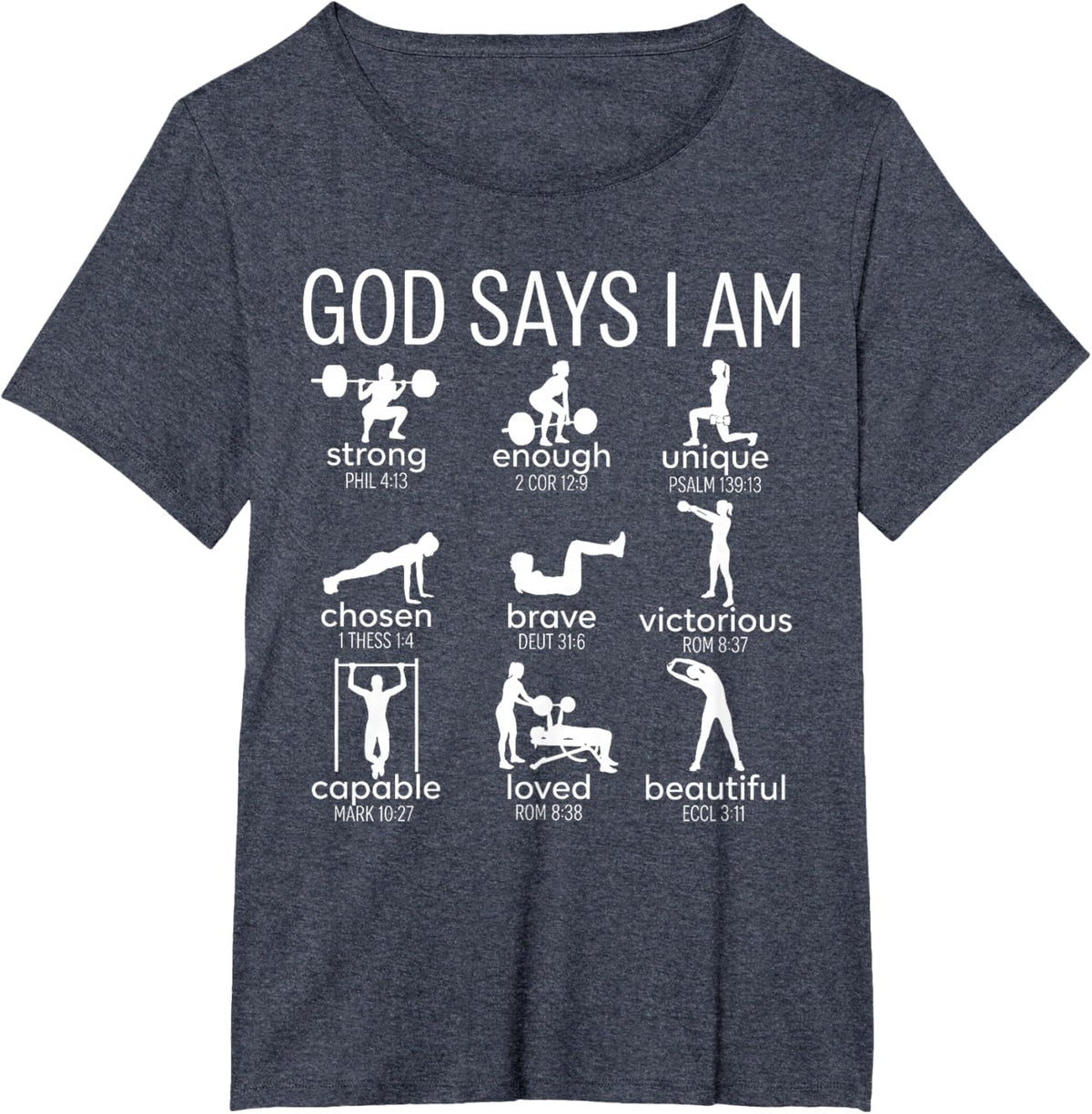 God Says I Am Christian Workout Gym Women Men