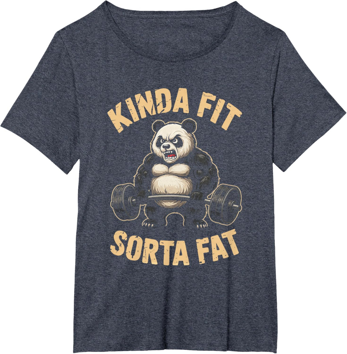 Kinda Fit Sorta Fat Funny Gym Panda Weightlifting Workout