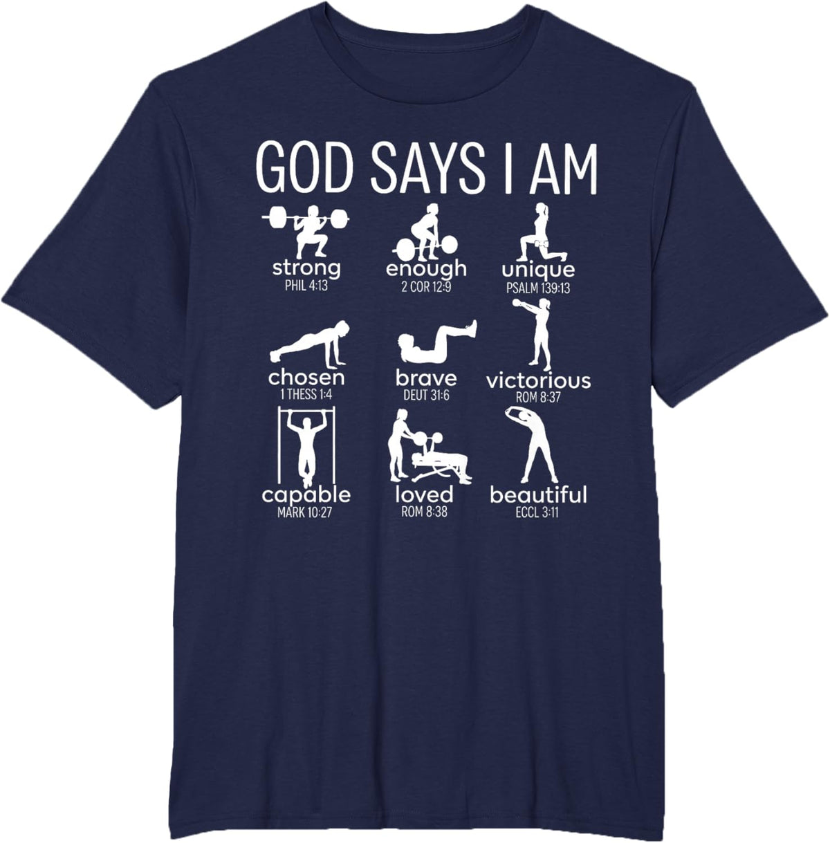 God Says I Am Christian Workout Gym Women Men