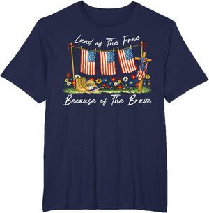 Land of The Free Because of The Brave Memorial Day Veteran