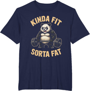 Kinda Fit Sorta Fat Funny Gym Panda Weightlifting Workout