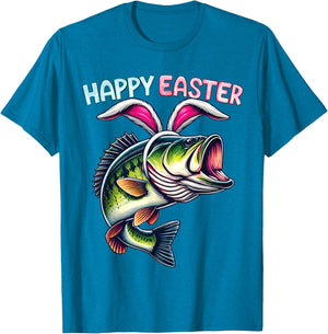 Fisherman Bunny Ears Funny Fish Easter Holiday Eggs Fishing