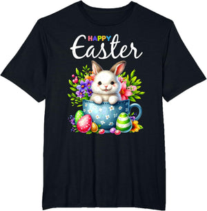 Bunny Egg Hunt Happy Easter Cute Spring Christian Holiday