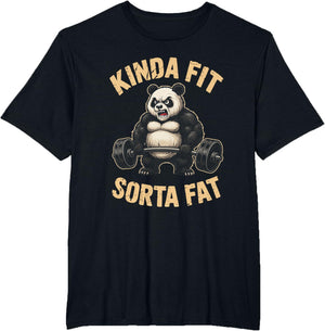 Kinda Fit Sorta Fat Funny Gym Panda Weightlifting Workout