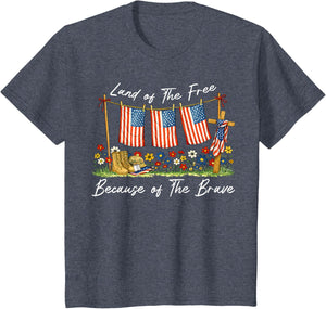 Land of The Free Because of The Brave Memorial Day Veteran