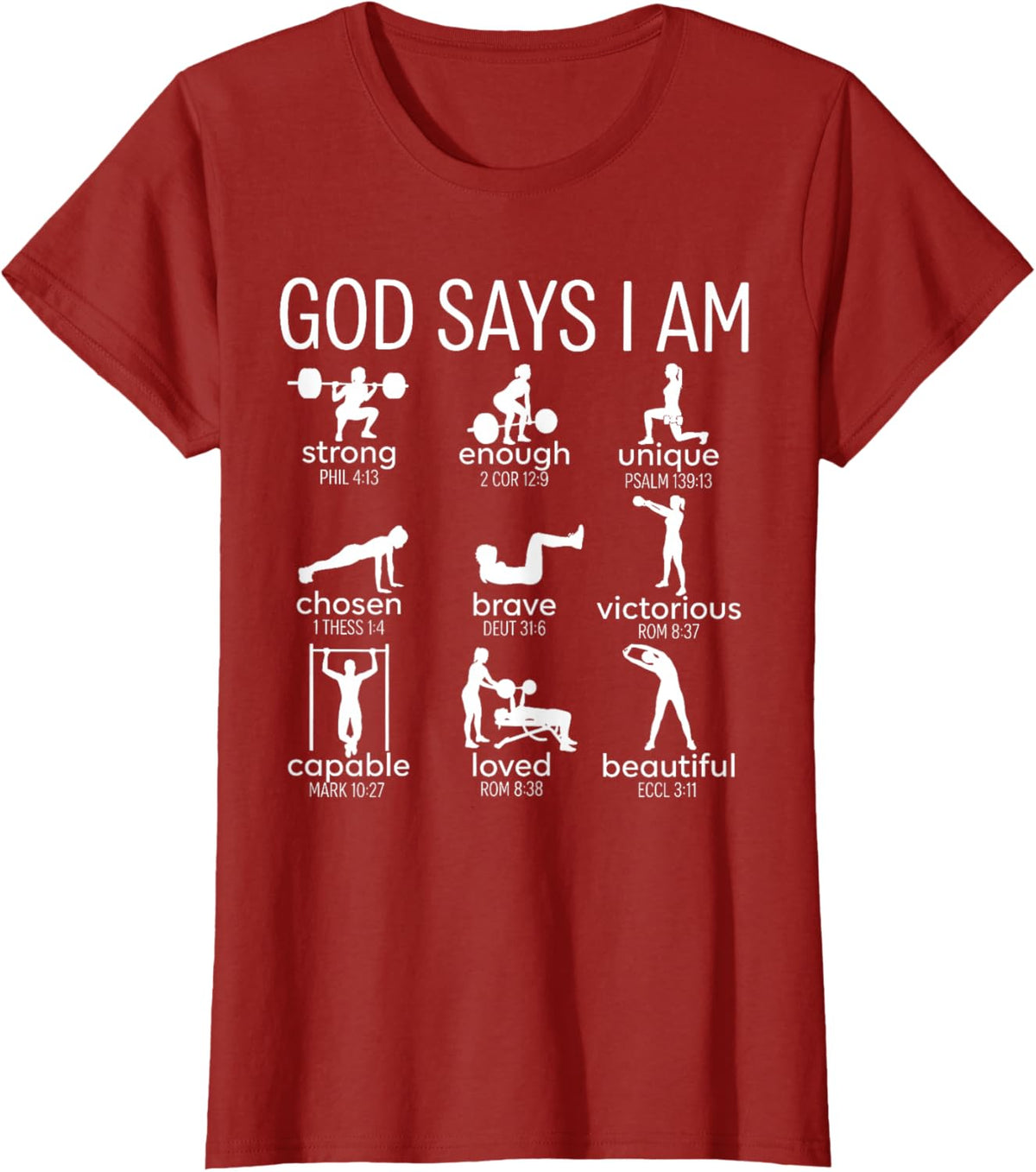 God Says I Am Christian Workout Gym Women Men