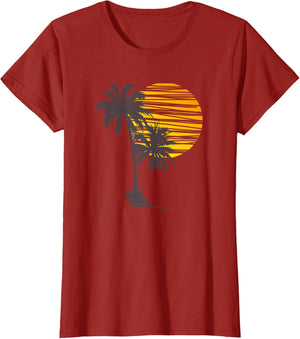 Beach Palm Tree T-Shirt Nice Funny Holiday Summer Holiday