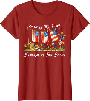 Land of The Free Because of The Brave Memorial Day Veteran