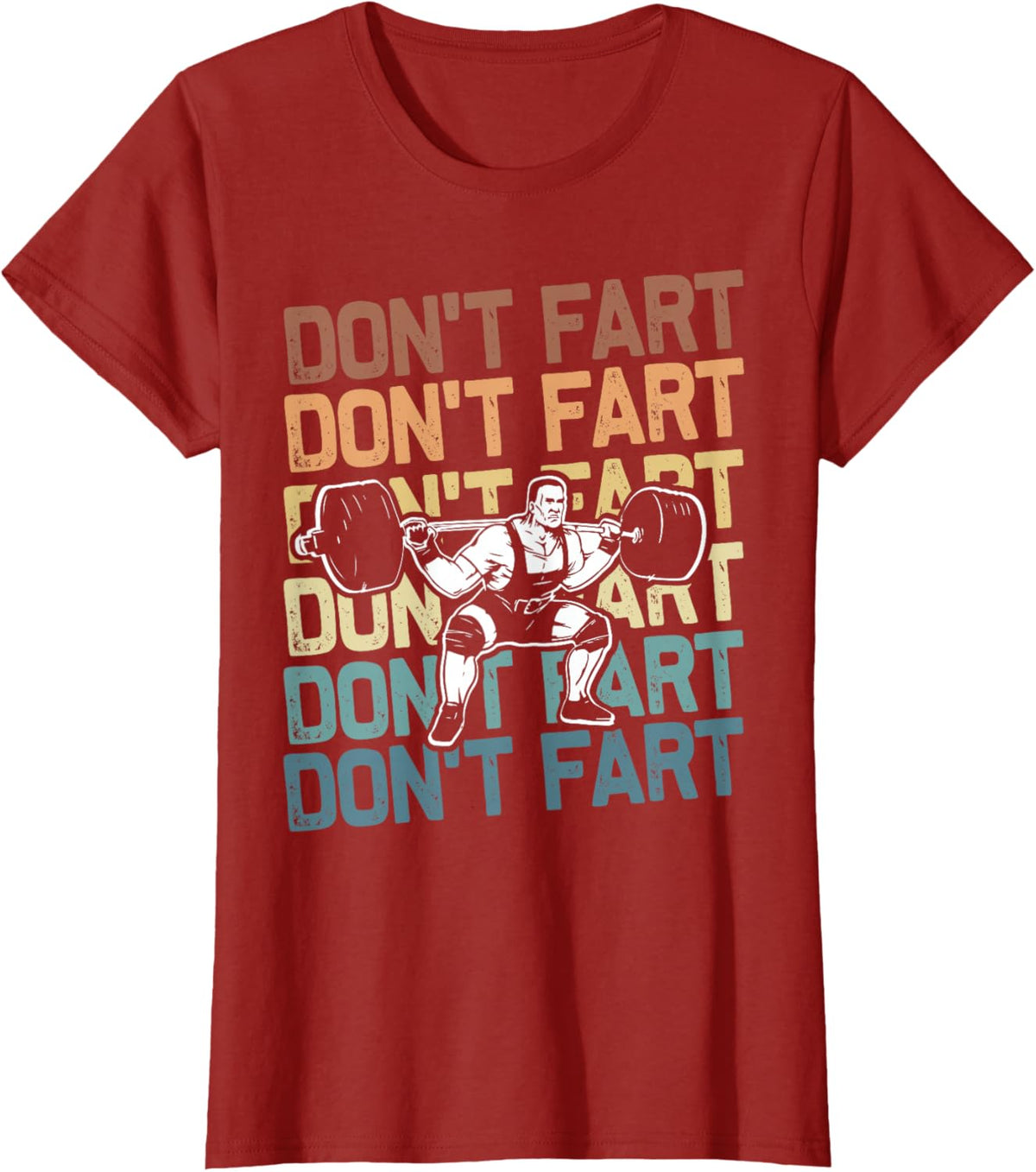 Funny Wieghtlifting Apparel for Men Women Don't Fart Lifting Weights Weightlifting Gym Fitness Workout T-Shirt, Small, Black