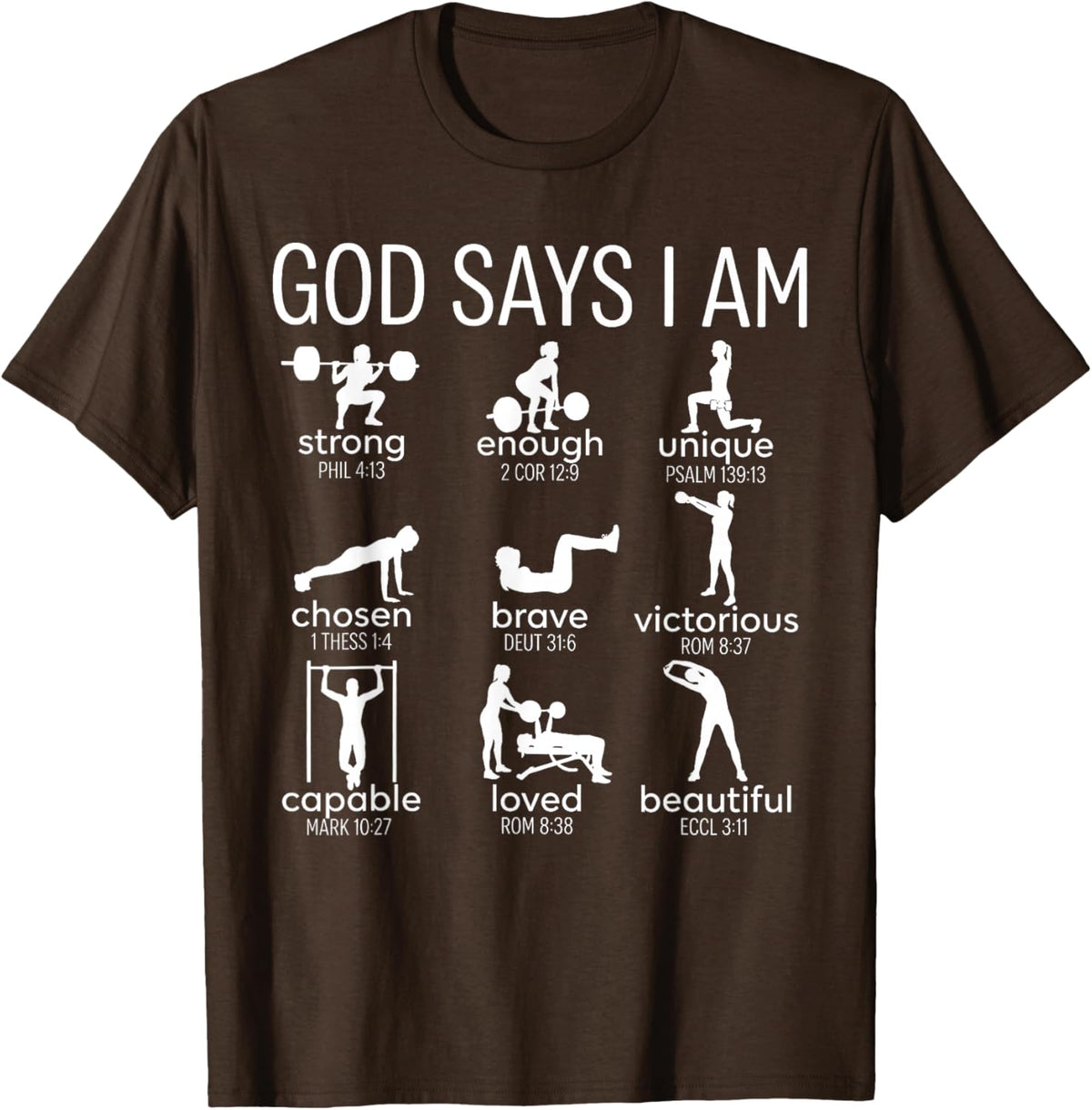 God Says I Am Christian Workout Gym Women Men