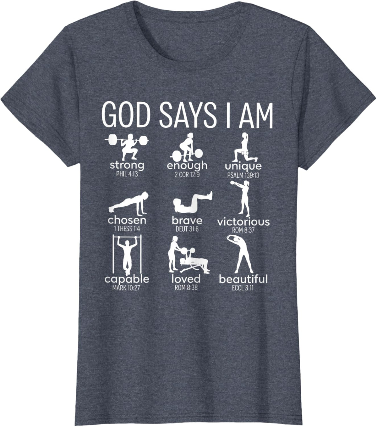 God Says I Am Christian Workout Gym Women Men