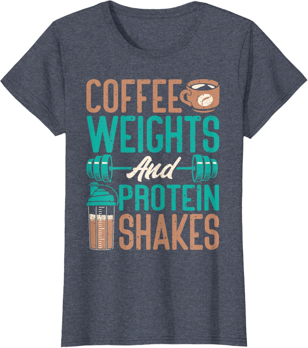 Coffee Weights and Protein Shakes Weightlifting Workout