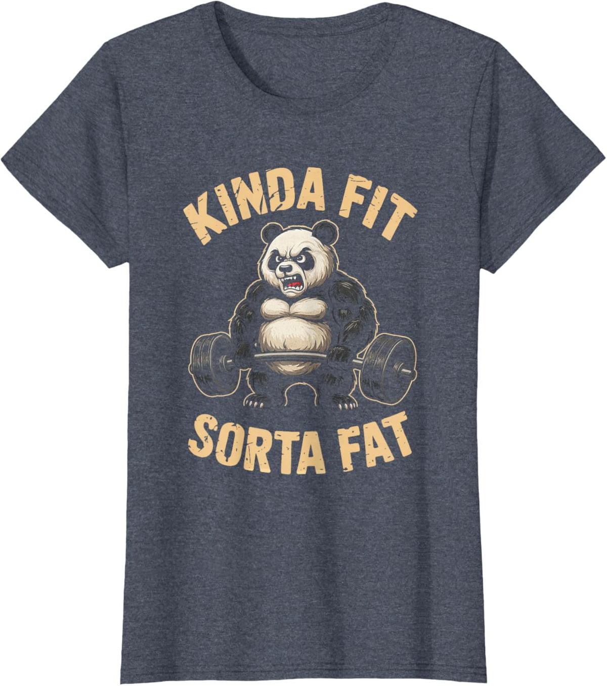 Kinda Fit Sorta Fat Funny Gym Panda Weightlifting Workout