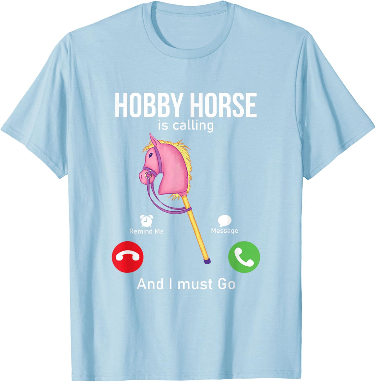 Funny Hobby Horsing Gifts For Hobby Horse Riders Unisex-Adult Black Cotton Blend T-Shirt Small Classic Fit Short Sleeve