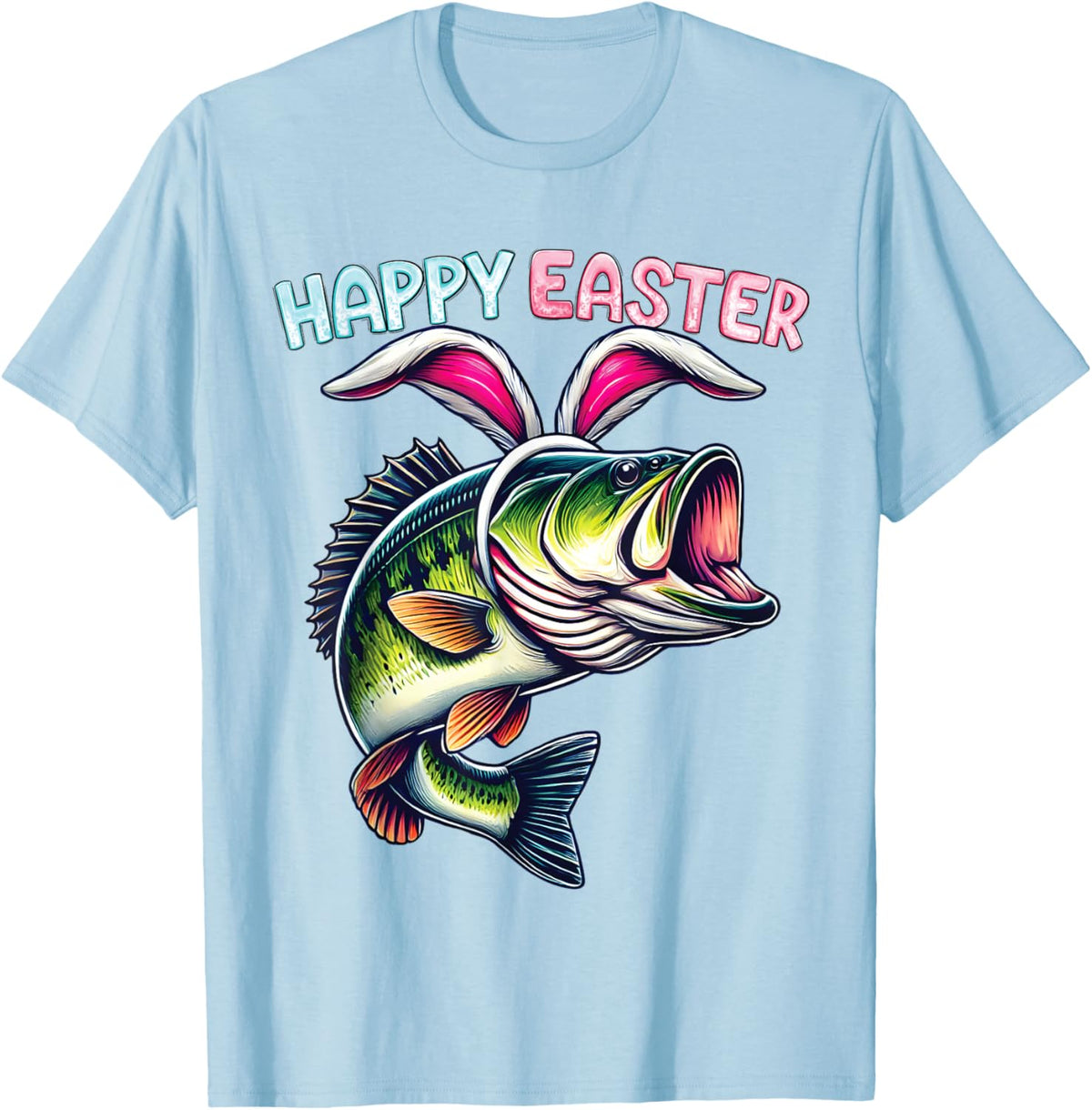 Fisherman Bunny Ears Funny Fish Easter Holiday Eggs Fishing