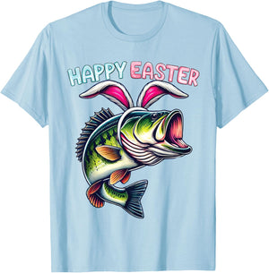 Fisherman Bunny Ears Funny Fish Easter Holiday Eggs Fishing