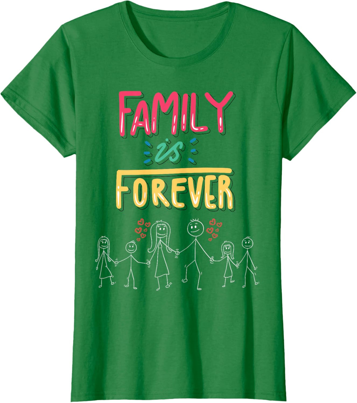 Family Is Forever - Stick Figure Design for Togetherness