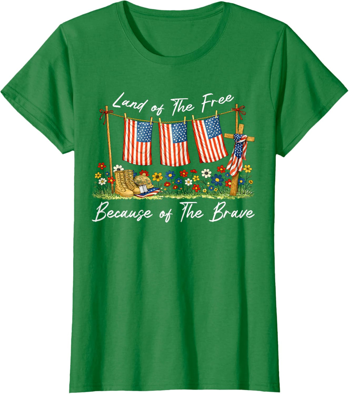 Land of The Free Because of The Brave Memorial Day Veteran