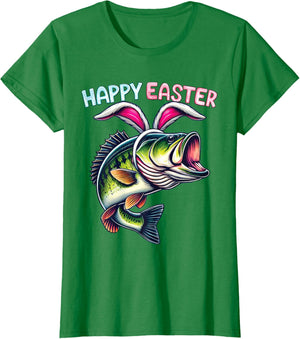 Fisherman Bunny Ears Funny Fish Easter Holiday Eggs Fishing