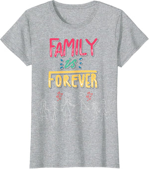 Family Is Forever - Stick Figure Design for Togetherness