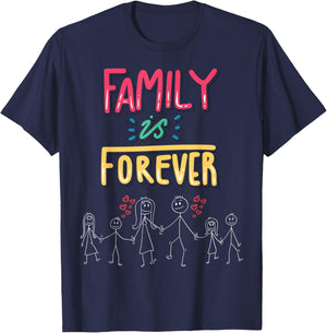 Family Is Forever - Stick Figure Design for Togetherness