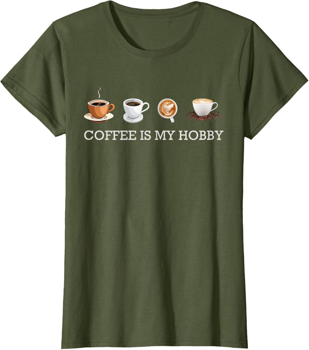 Coffee Is My Hobby Funny Gift Coffee Cups Lovers Hobbies tee