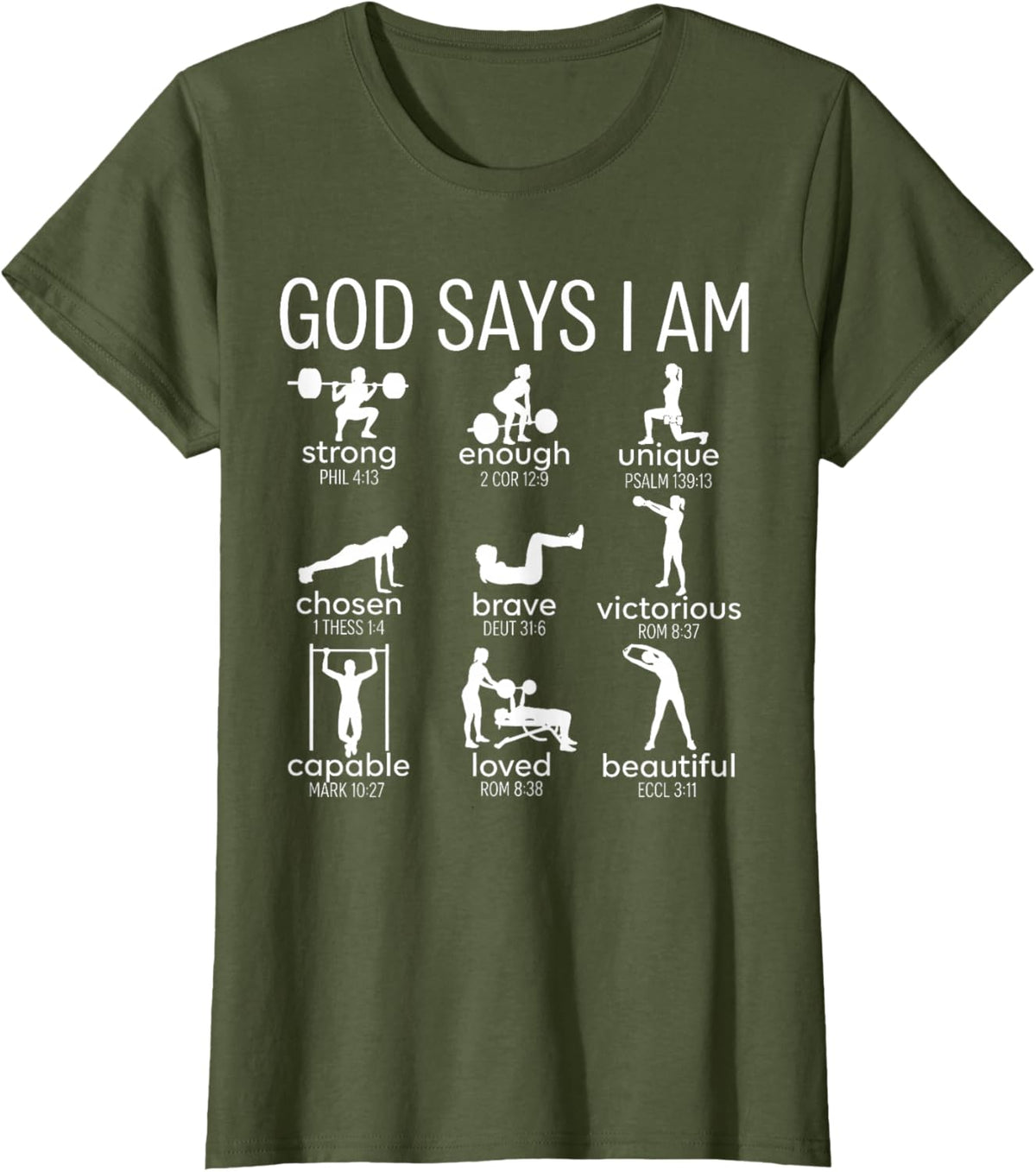 God Says I Am Christian Workout Gym Women Men