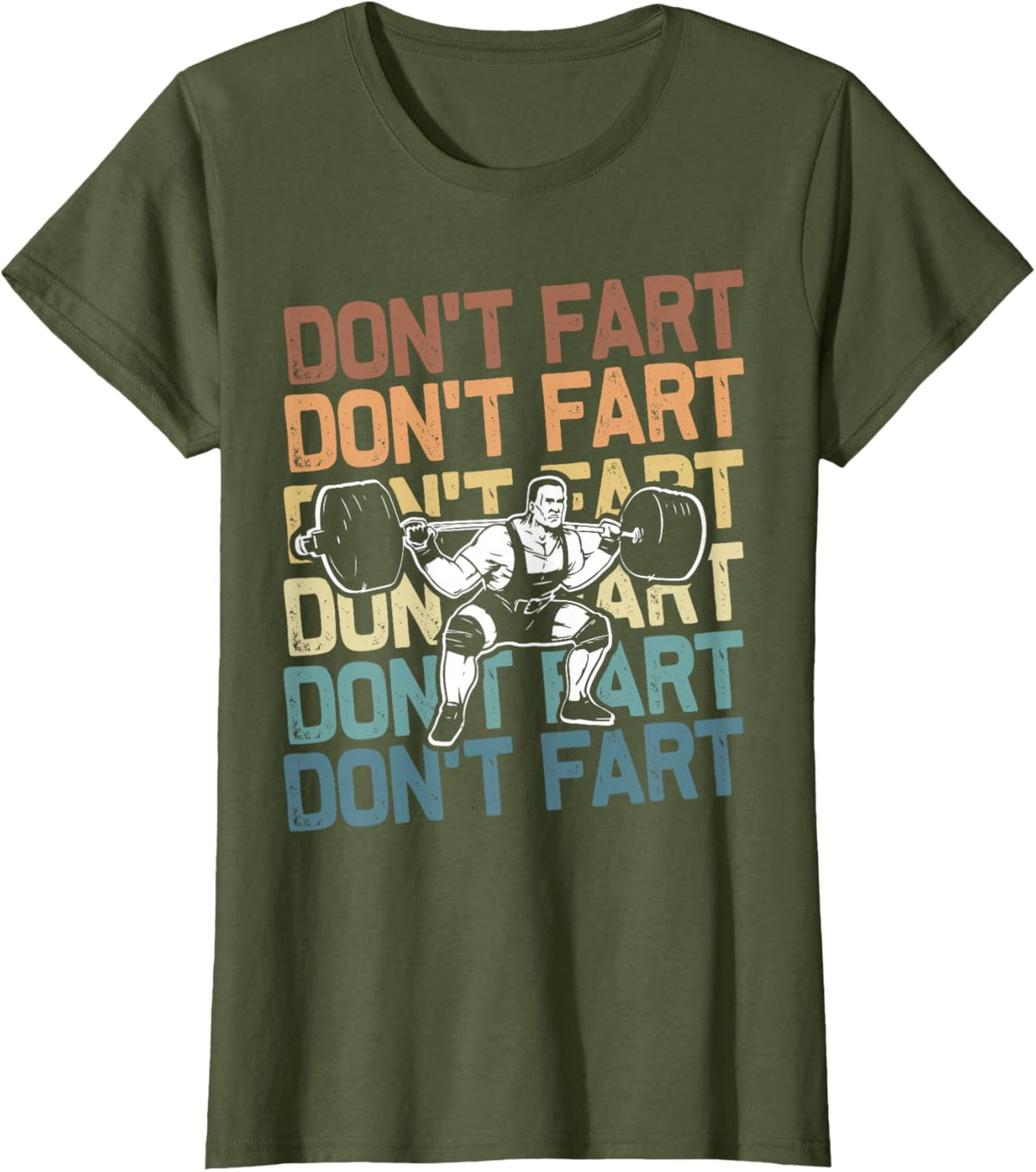 Funny Wieghtlifting Apparel for Men Women Don't Fart Lifting Weights Weightlifting Gym Fitness Workout T-Shirt, Small, Black