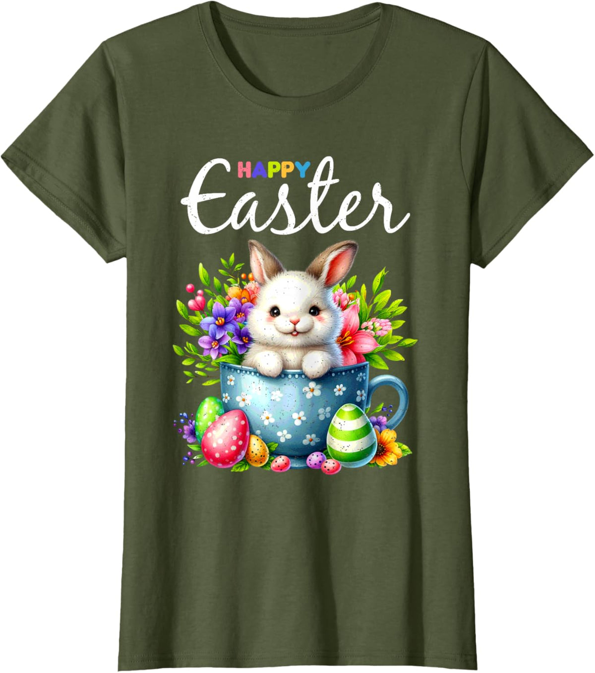 Bunny Egg Hunt Happy Easter Cute Spring Christian Holiday