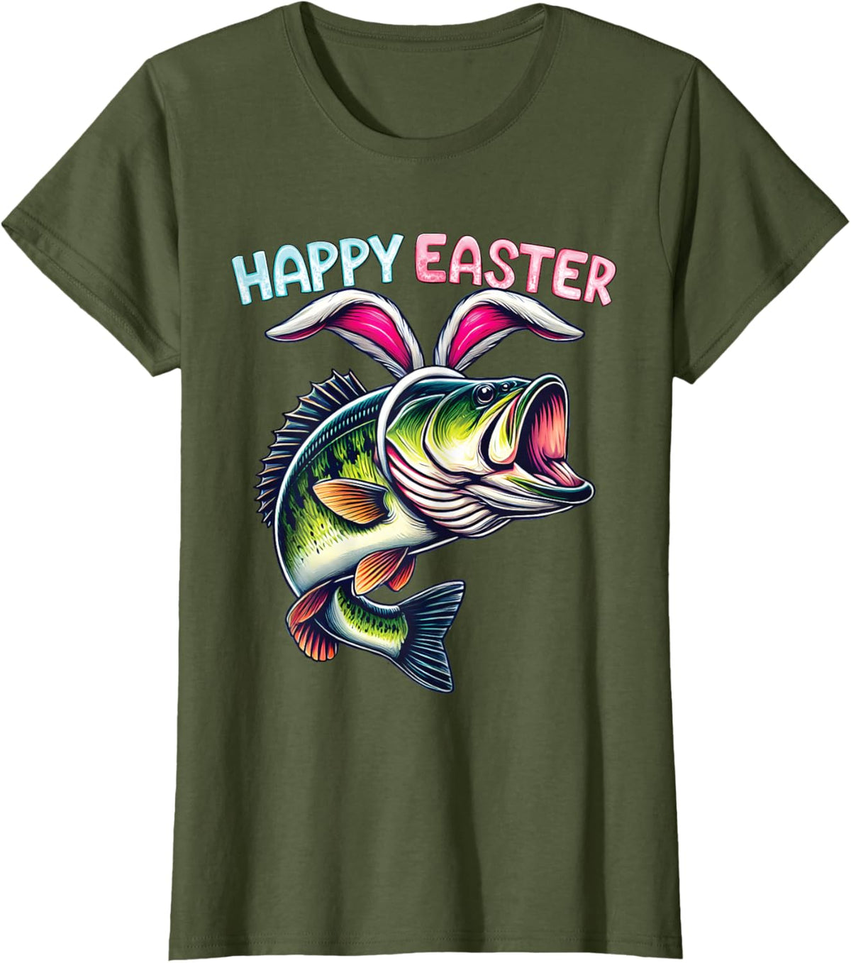 Fisherman Bunny Ears Funny Fish Easter Holiday Eggs Fishing
