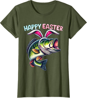 Fisherman Bunny Ears Funny Fish Easter Holiday Eggs Fishing