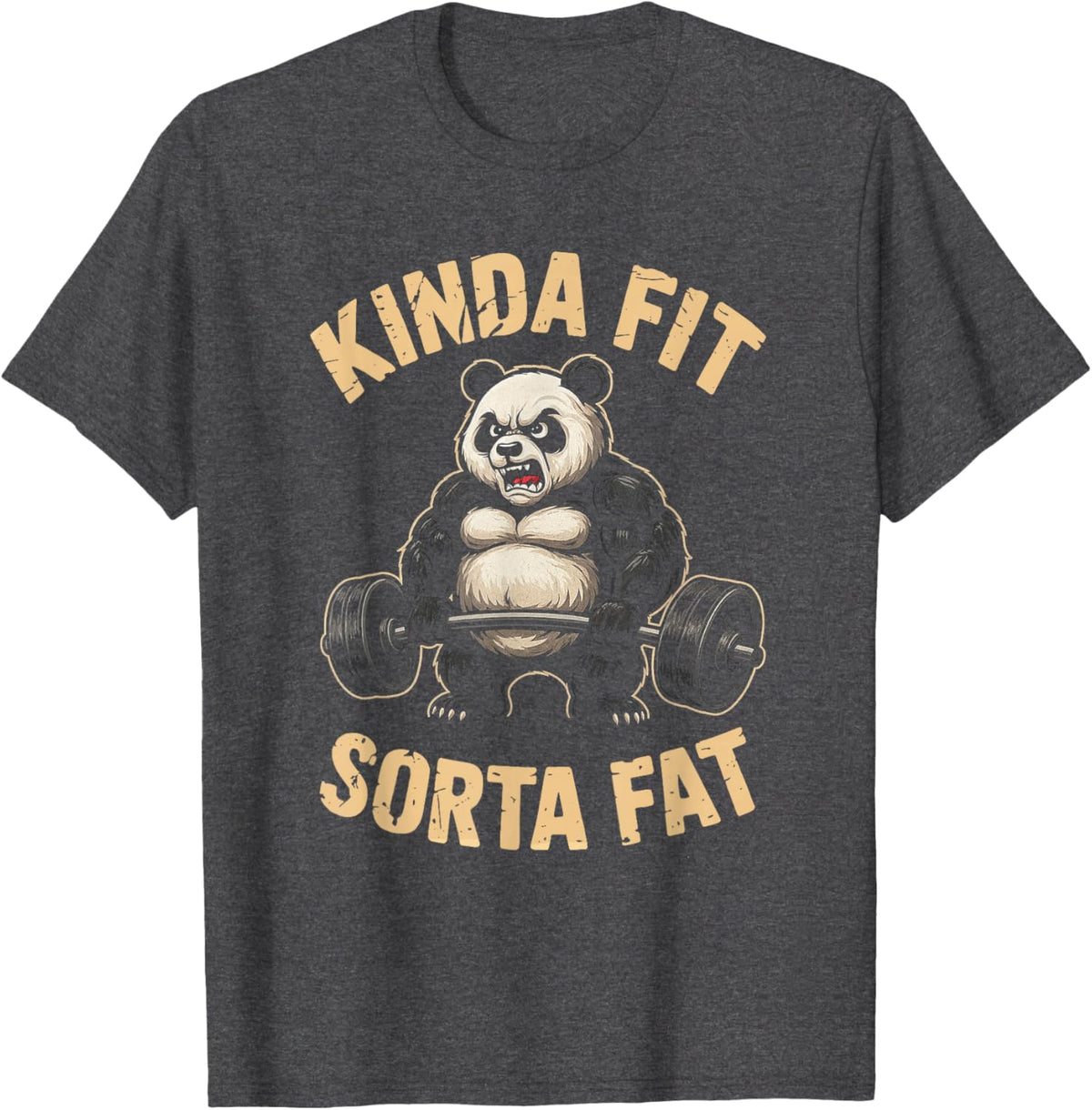 Kinda Fit Sorta Fat Funny Gym Panda Weightlifting Workout