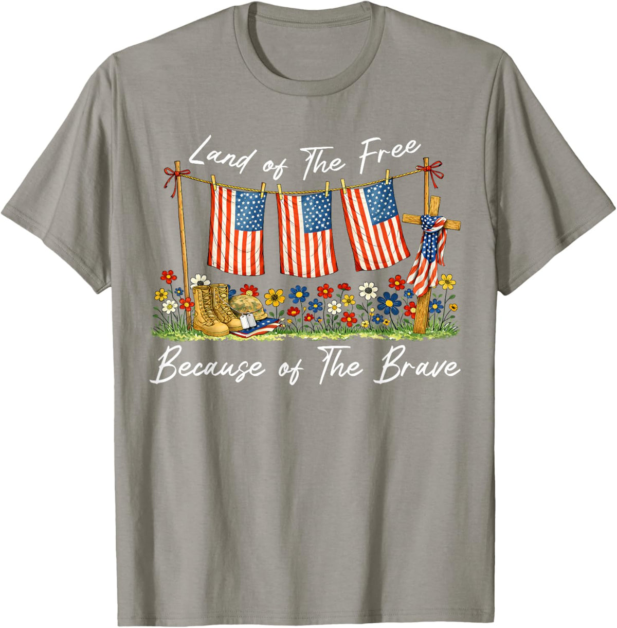 Land of The Free Because of The Brave Memorial Day Veteran