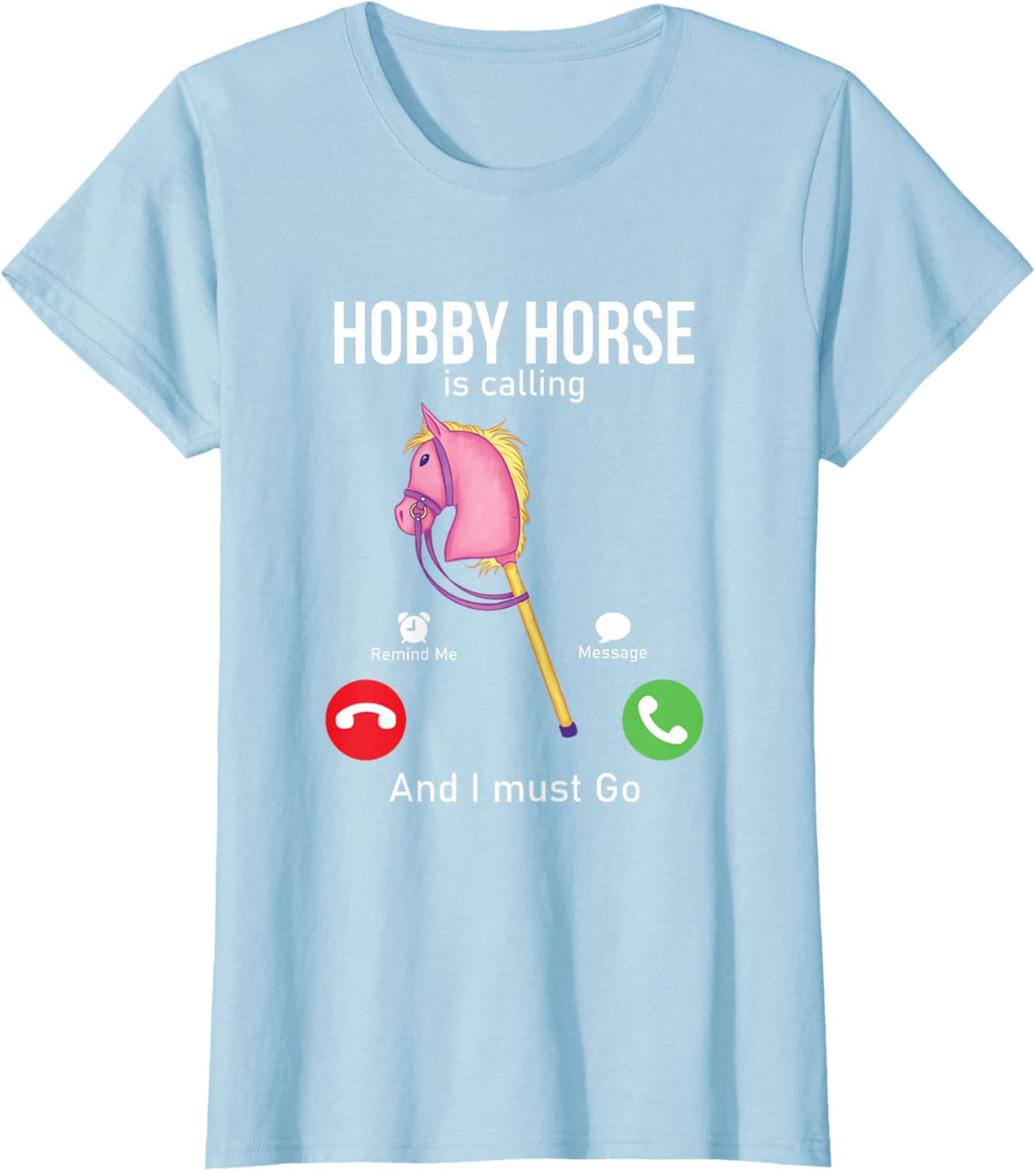 Funny Hobby Horsing Gifts For Hobby Horse Riders Unisex-Adult Black Cotton Blend T-Shirt Small Classic Fit Short Sleeve