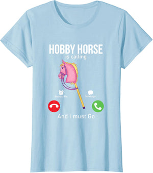 Funny Hobby Horsing Gifts For Hobby Horse Riders Unisex-Adult Black Cotton Blend T-Shirt Small Classic Fit Short Sleeve