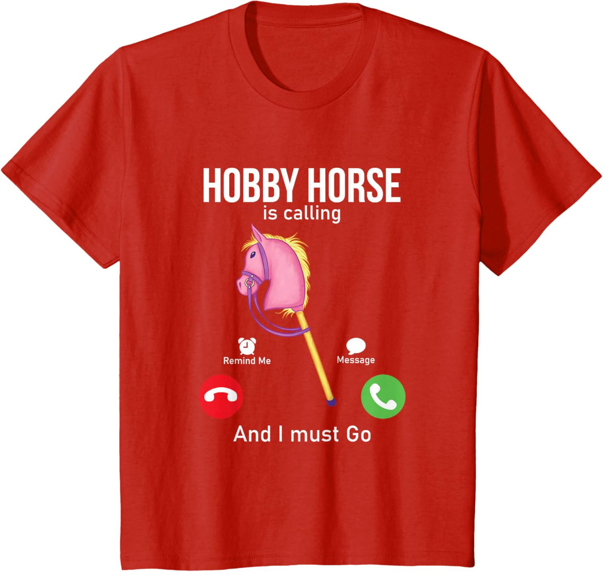 Funny Hobby Horsing Gifts For Hobby Horse Riders Unisex-Adult Black Cotton Blend T-Shirt Small Classic Fit Short Sleeve