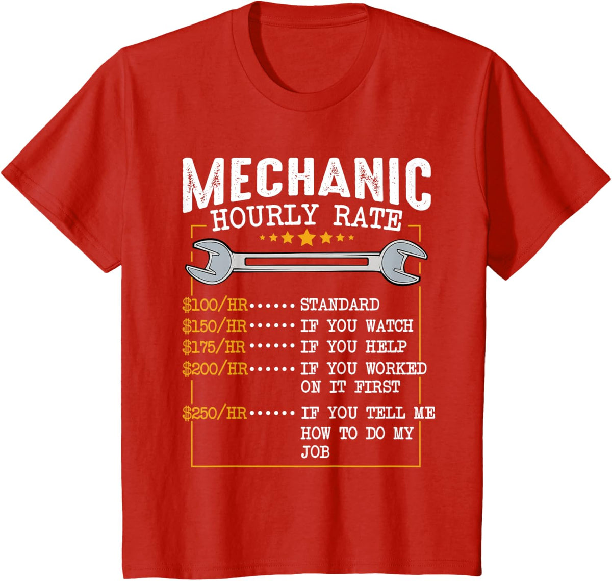 Mechanic Hourly Rate Car Mechatronics Engineer Profession Car Gift