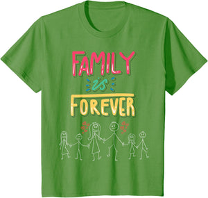 Family Is Forever - Stick Figure Design for Togetherness