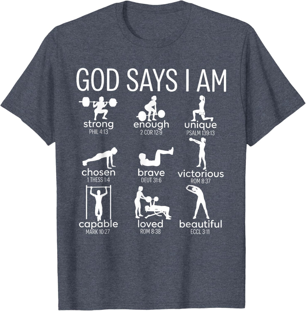 God Says I Am Christian Workout Gym Women Men