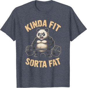 Kinda Fit Sorta Fat Funny Gym Panda Weightlifting Workout