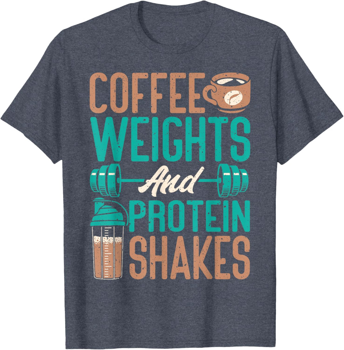Coffee Weights and Protein Shakes Weightlifting Workout