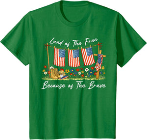 Land of The Free Because of The Brave Memorial Day Veteran