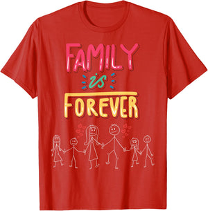 Family Is Forever - Stick Figure Design for Togetherness