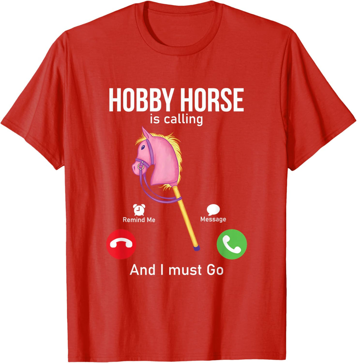 Funny Hobby Horsing Gifts For Hobby Horse Riders Unisex-Adult Black Cotton Blend T-Shirt Small Classic Fit Short Sleeve