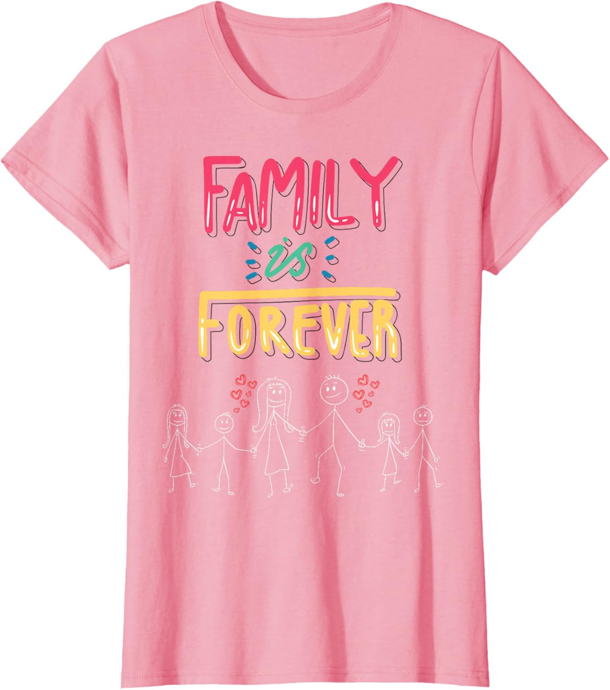 Family Is Forever - Stick Figure Design for Togetherness