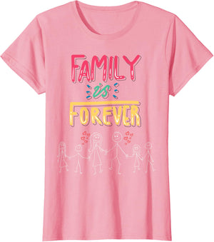Family Is Forever - Stick Figure Design for Togetherness