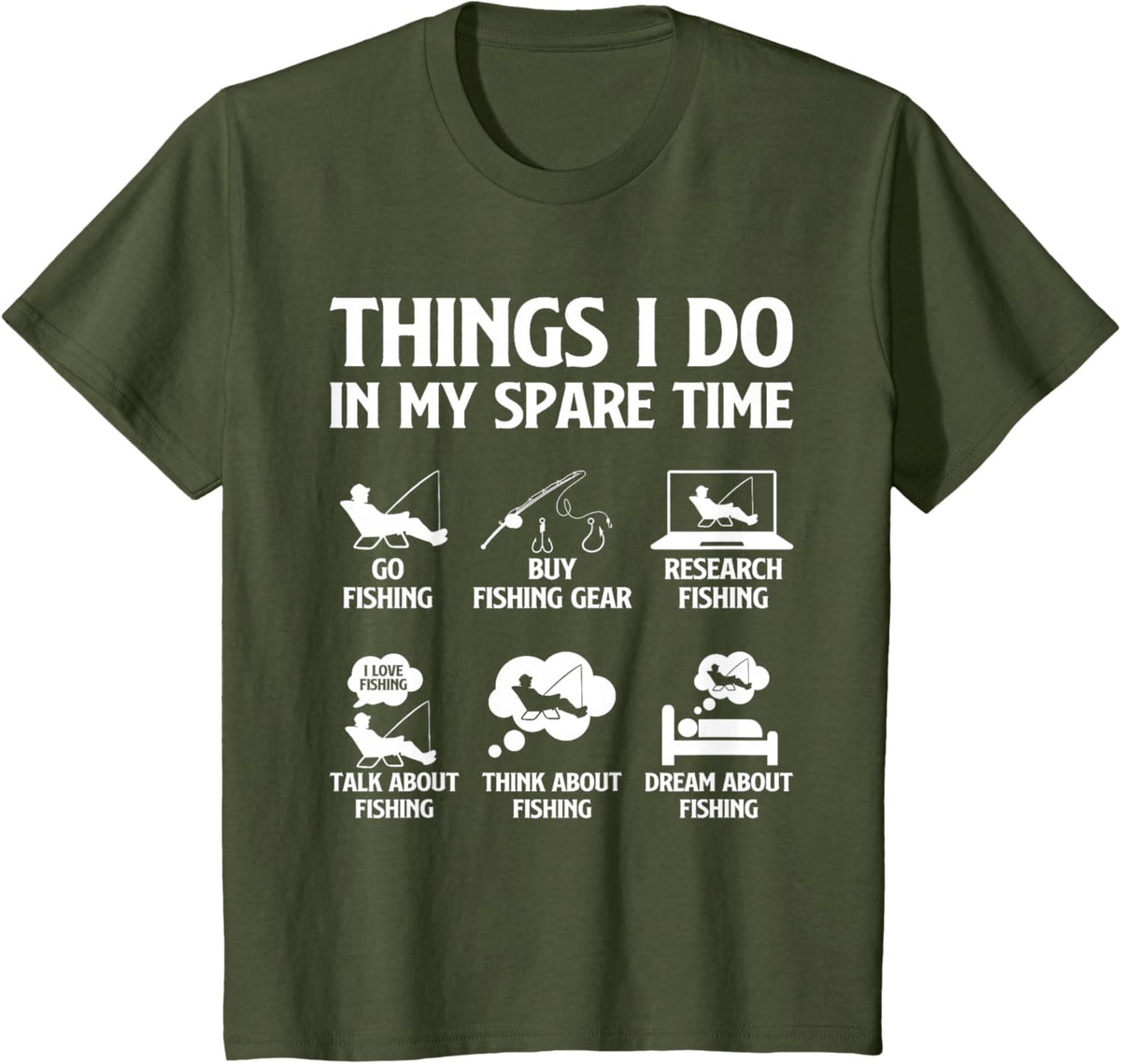 Things I Do in My Spare Time Fishing Boys Men Bass Fishing