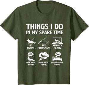 Things I Do in My Spare Time Fishing Boys Men Bass Fishing