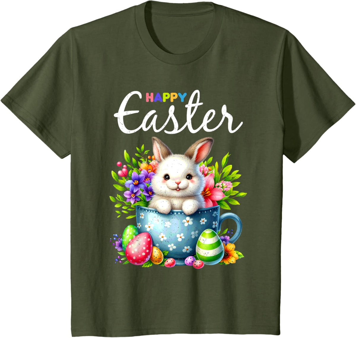 Bunny Egg Hunt Happy Easter Cute Spring Christian Holiday